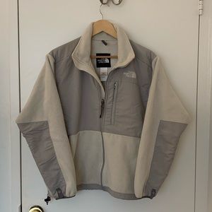 North Face Denali Fleece in Cream/Gray